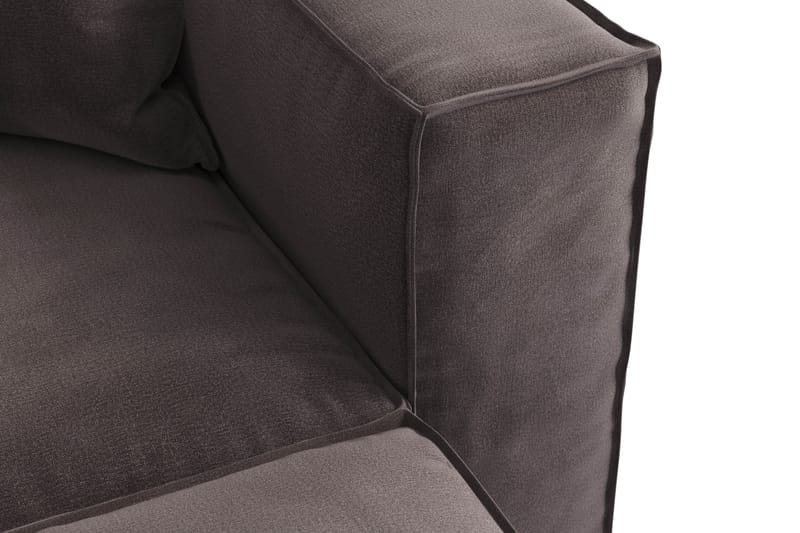 Cubo 4-sits L-formad Djup Modulsoffa med Divan i Sammet - Mörkgrå - Möbler - Soffa - Divansoffor & schäslongsoffa