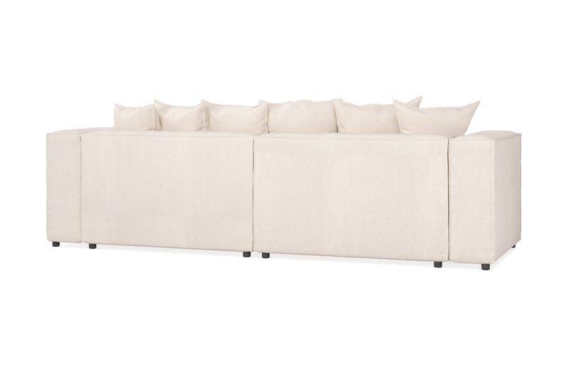 Cubo 4-sits L-formad Djup Modulsoffa med Divan i Tyg - Beige - Möbler - Soffa - Divansoffor & schäslongsoffa