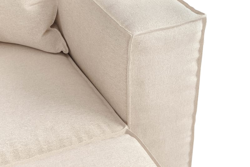 Cubo 4-sits L-formad Djup Modulsoffa med Divan i Tyg - Beige - Möbler - Soffa - Divansoffor & schäslongsoffa