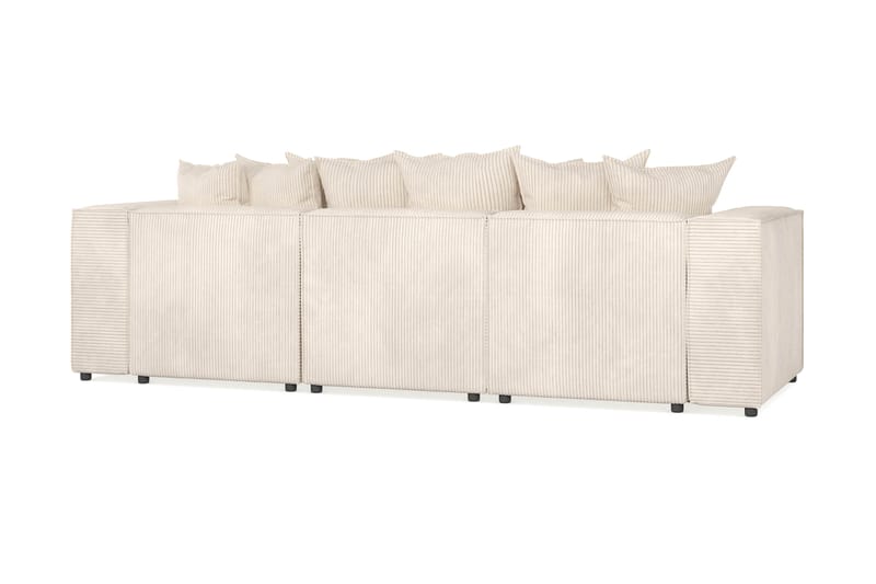 Cubo 4-sits Vändbar L-formad Djup Modulsoffa med Divan i Manchester - Beige - Möbler - Soffa - Divansoffor & schäslongsoffa