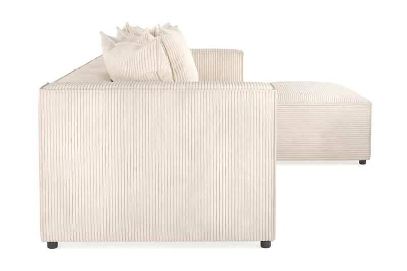 Cubo 4-sits Vändbar L-formad Djup Modulsoffa med Divan i Manchester - Beige - Möbler - Soffa - Divansoffor & schäslongsoffa - 3 sits soffa med divan