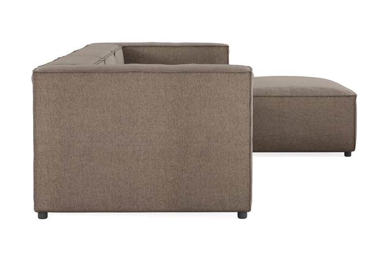 Cubo 4-sits Vändbar L-formad Djup Modulsoffa med Divan i Tyg - Grå - Möbler - Soffa - Divansoffor & schäslongsoffa - 3 sits soffa med divan