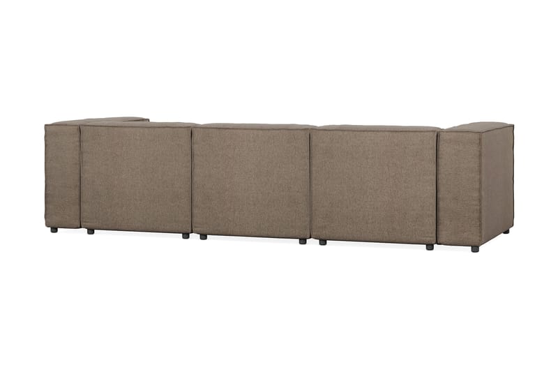 Cubo 4-sits Vändbar L-formad Djup Modulsoffa med Divan i Tyg - Grå - Möbler - Soffa - Divansoffor & schäslongsoffa - 3 sits soffa med divan