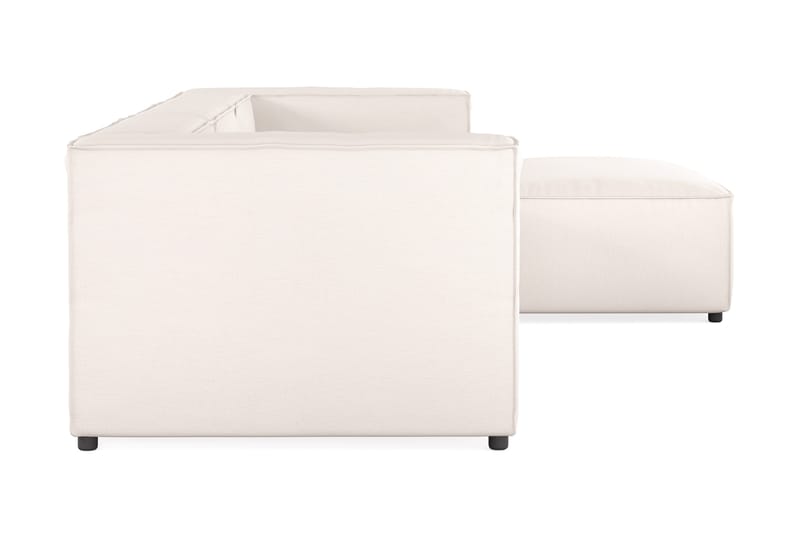 Cubo 4-sits Vändbar L-formad Djup Modulsoffa med Divan i Tyg - Vit - Möbler - Soffa - Divansoffor & schäslongsoffa - 3 sits soffa med divan