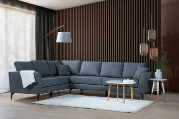 Destinye Hörnsoffa med Divan Vänster - Grå - Möbler - Soffa - Hörnsoffa