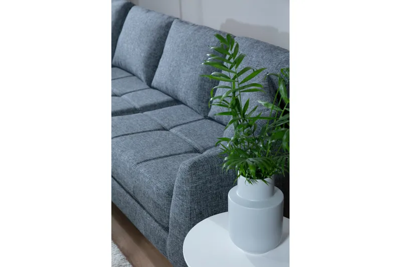 Destinye Hörnsoffa med Divan Vänster - Grå - Möbler - Soffa - Divansoffor & schäslongsoffa