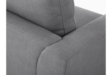 Dugard 3-sits Djup L-formad Hörnsoffa med Divan i Tyg - Grå - Möbler - Soffa - Divansoffor & schäslongsoffa