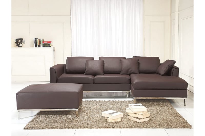 Dugard Hörnsoffa Vänster - Brun/Läder - Möbler - Soffa - Divansoffor & schäslongsoffa