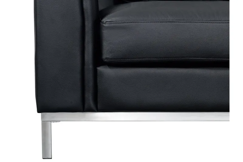 Dugard Hörnsoffa Vänster - Svart/Läder - Möbler - Soffa - Divansoffor & schäslongsoffa