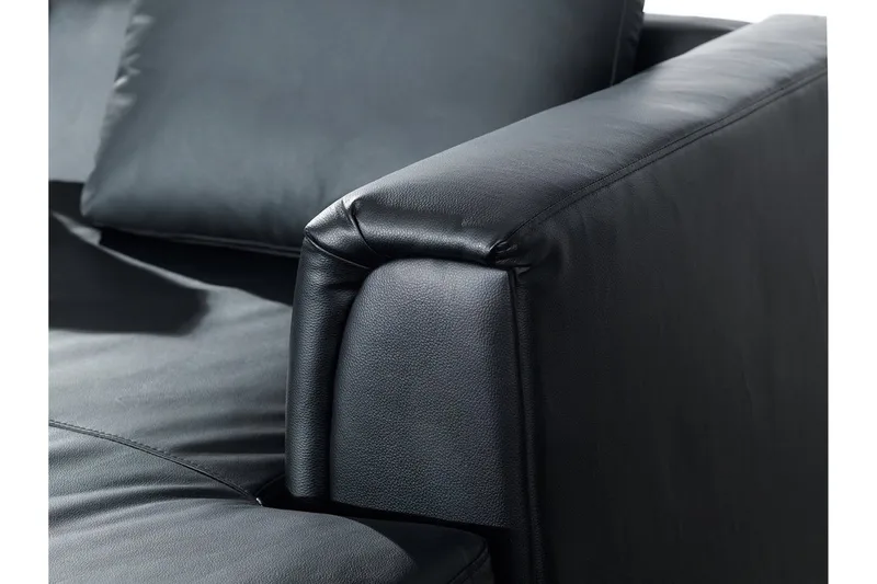 Dugard Hörnsoffa Vänster - Svart/Läder - Möbler - Soffa - Divansoffor & schäslongsoffa