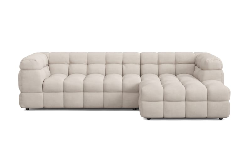 Elise 3-sits Bubblig Soffa med Divan Höger - Beige - Möbler - Soffa - Divansoffor & schäslongsoffa
