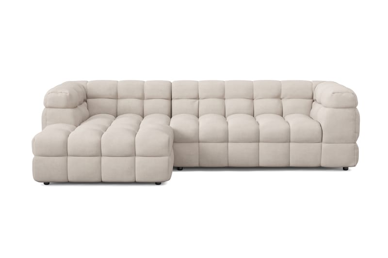 Elise 3-sits Bubblig Soffa med Divan Vänster - Beige - Möbler - Soffa - Divansoffor & schäslongsoffa
