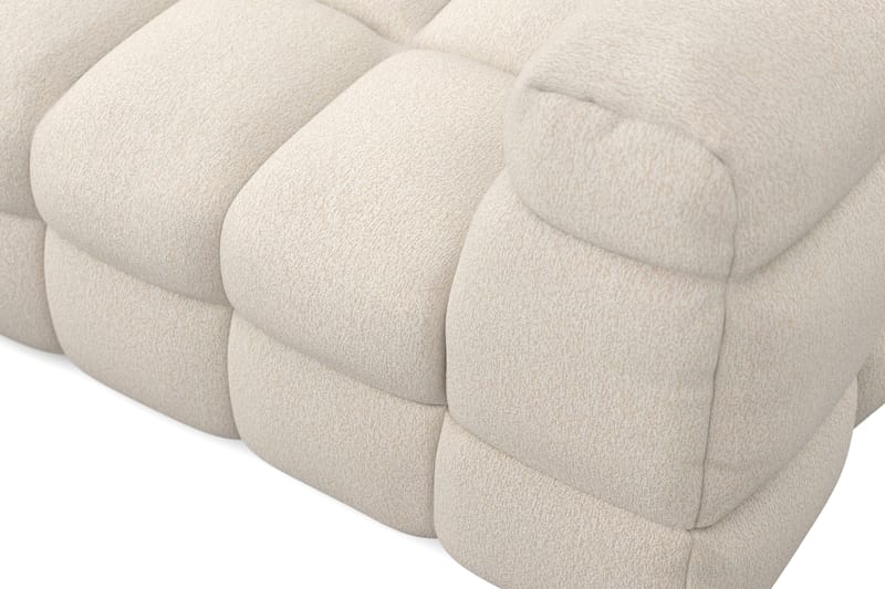 Elise 3-sits Bubblig Soffa med Divan Vänster - Beige - Möbler - Soffa - Divansoffor & schäslongsoffa