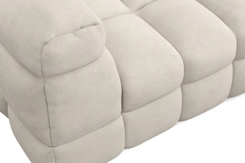 Elise 4-sits Bubblig Soffa med Divan Höger - Beige - Möbler - Soffa - Divansoffor & schäslongsoffa