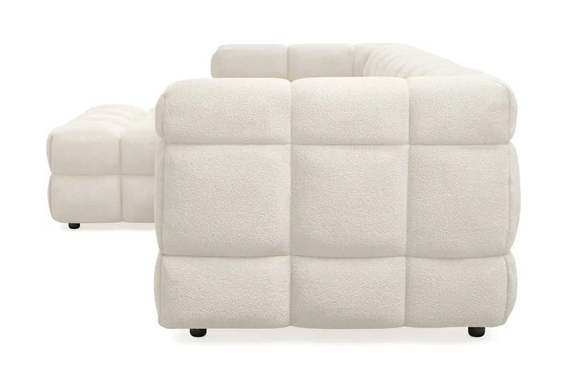 Elise 4-sits Bubblig Soffa med Divan Vänster - Beige - Möbler - Soffa - Divansoffor & schäslongsoffa