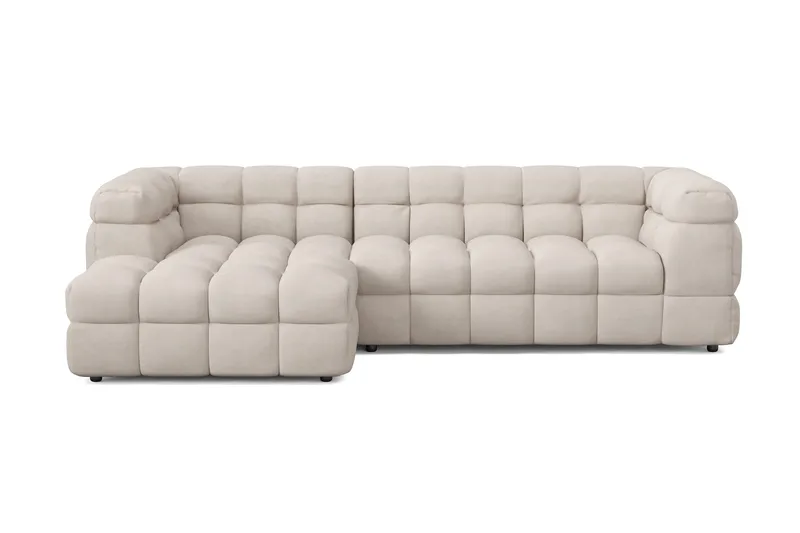 Elise 4-sits Bubblig Soffa med Divan Vänster - Beige - Möbler - Soffa - Divansoffor & schäslongsoffa