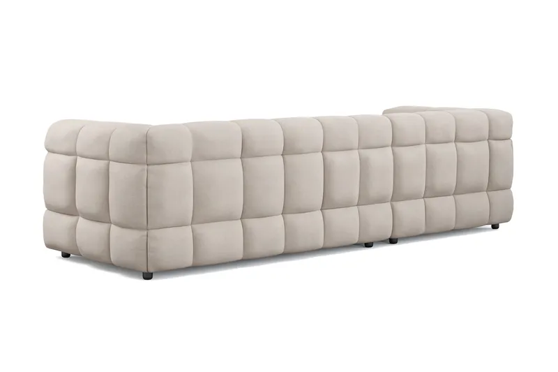 Elise 4-sits Bubblig Soffa med Divan Vänster - Beige - Möbler - Soffa - Divansoffor & schäslongsoffa
