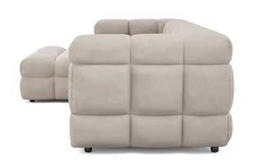 Elise 4-sits Bubblig Soffa med Divan Vänster - Beige - Möbler - Soffa - Divansoffor & schäslongsoffa