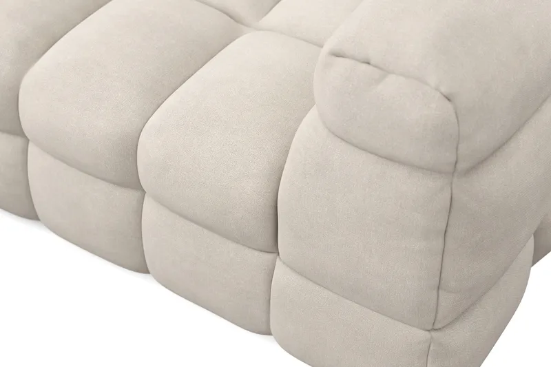 Elise 4-sits Bubblig Soffa med Divan Vänster - Beige - Möbler - Soffa - Divansoffor & schäslongsoffa