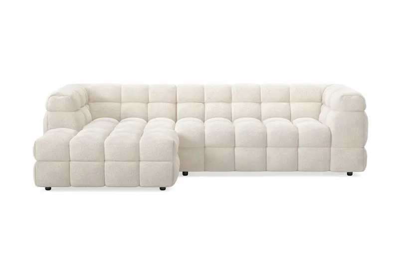 Elise 4-sits Bubblig Soffa med Divan Vänster - Beige - Möbler - Soffa - Divansoffor & schäslongsoffa