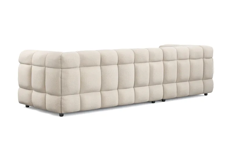 Elise 4-sits Bubblig Soffa med Divan Vänster - Beige - Möbler - Soffa - Divansoffor & schäslongsoffa