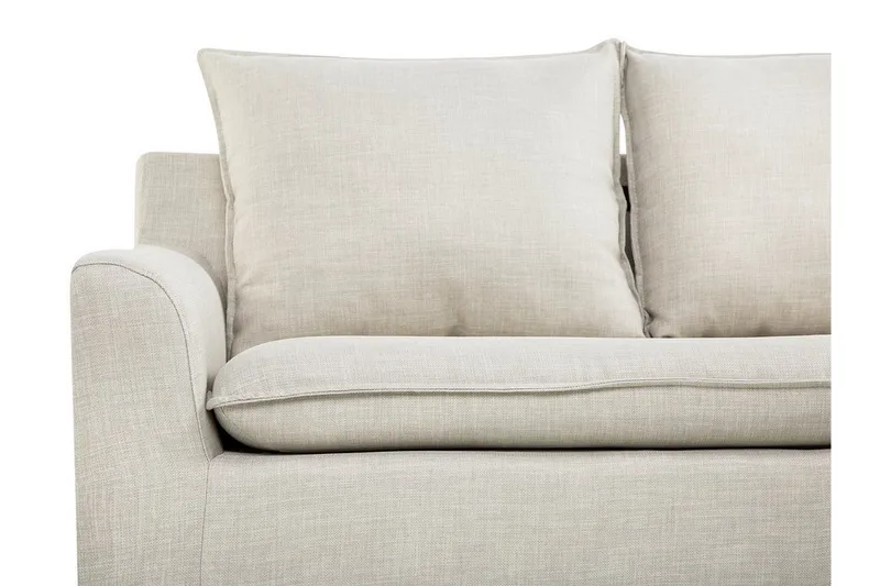 Elvenes 3-sits Höger L-formad Divansoffa 206 cm med Förvaring i Tyg - Beige - Möbler - Soffa - Divansoffor & schäslongsoffa