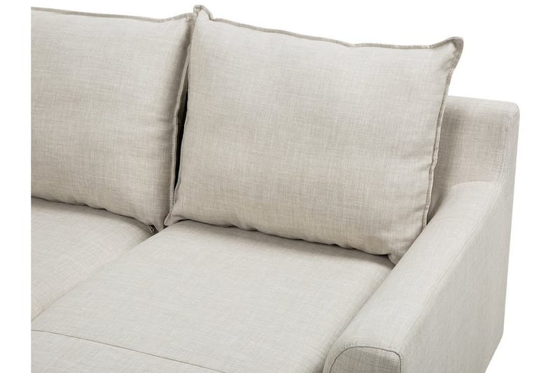 Elvenes 3-sits Höger L-formad Divansoffa 206 cm med Förvaring i Tyg - Beige - Möbler - Soffa - Divansoffor & schäslongsoffa