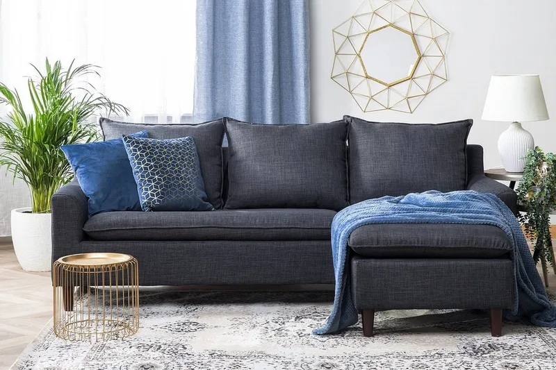 Elvenes Hörnsoffa 206 cm, Mörkgrå