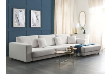 Ersi Hörnsoffa 4-sits - Vit/Svart - Möbler - Soffa - Divansoffor & schäslongsoffa