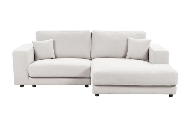 Ersi Soffa med Divan 3-sits, Vit/Svart