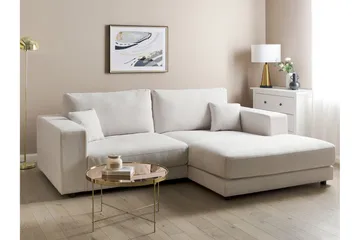 Ersi Soffa med Divan 3-sits - Vit/Svart - Möbler - Soffa - Divansoffor & schäslongsoffa