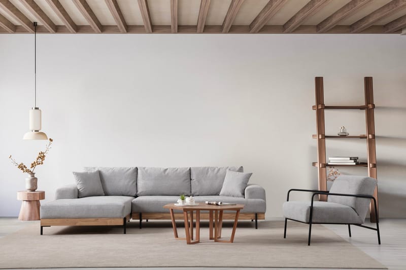 Eti Hörnsoffa 3-sits - Grå - Möbler - Soffa - Divansoffor & schäslongsoffa - 4 sits soffa med divan