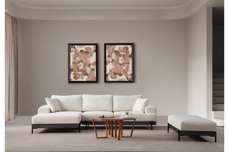Eti Hörnsoffa 3-sits - Vit - Möbler - Soffa - Divansoffor & schäslongsoffa - 4 sits soffa med divan
