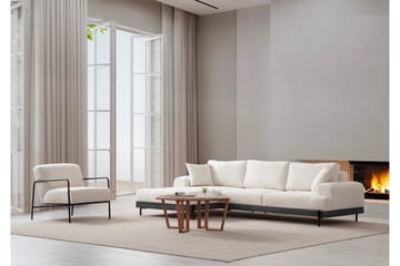 Eti Hörnsoffa 3-sits - Vit - Möbler - Soffa - Divansoffor & schäslongsoffa - 4 sits soffa med divan