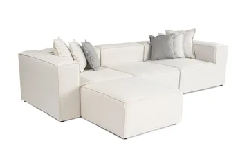 Fahmida Soffa med Divan 3-sits - Ecru - Möbler - Soffa - Divansoffor & schäslongsoffa