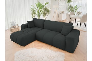 Flo Bäddsoffa med Divan 3-sits - Svart - Möbler - Soffa - Divansoffor & schäslongsoffa