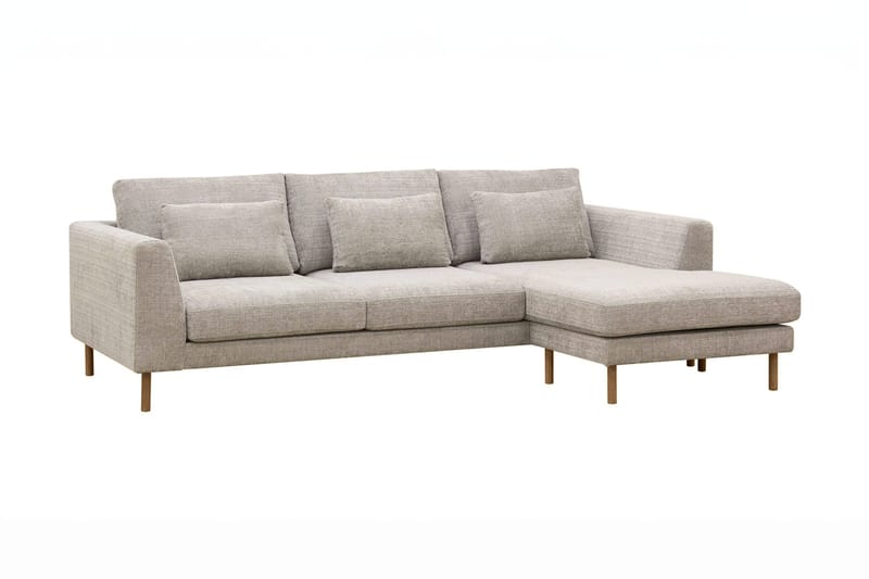 Florenz 3-sits Högervänd L-formad Divansoffa i Chenille - Grå / Beige - Möbler - Soffa - Divansoffor & schäslongsoffa - 3 sits soffa med divan