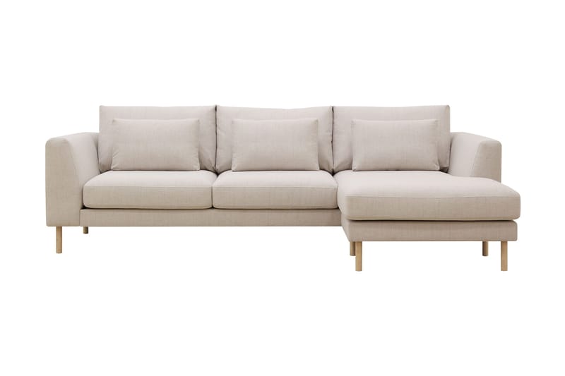 Florenz 3-sits Högervänd L-formad Divansoffa i Tyg, Beige