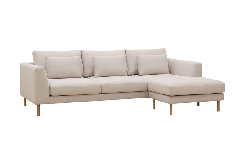 Florenz 3-sits Högervänd L-formad Divansoffa i Tyg - Beige - Möbler - Soffa - Divansoffor & schäslongsoffa - 3 sits soffa med divan