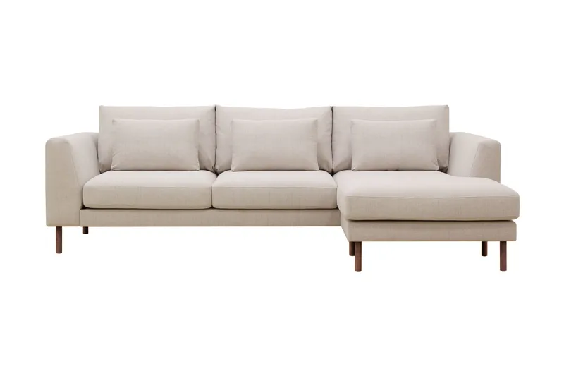 Florenz 3-sits Högervänd L-formad Divansoffa i Tyg - Beige - Möbler - Soffa - Divansoffor & schäslongsoffa - 3 sits soffa med divan
