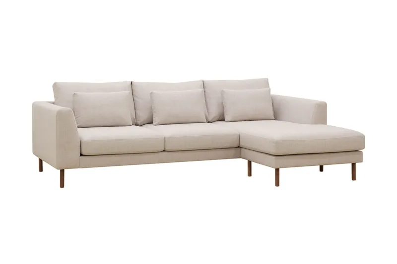 Florenz 3-sits Högervänd L-formad Divansoffa i Tyg, Beige