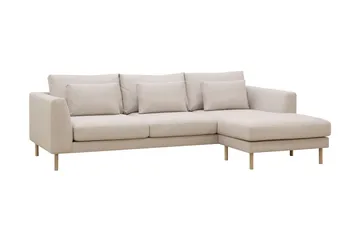 Florenz 3-sits Högervänd L-formad Divansoffa i Tyg - Beige - Möbler - Soffa - Divansoffor & schäslongsoffa