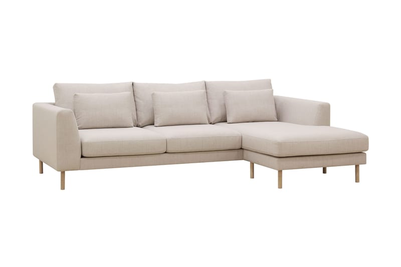 Florenz 3-sits Högervänd L-formad Divansoffa i Tyg - Beige - Möbler - Soffa - Divansoffor & schäslongsoffa - 3 sits soffa med divan