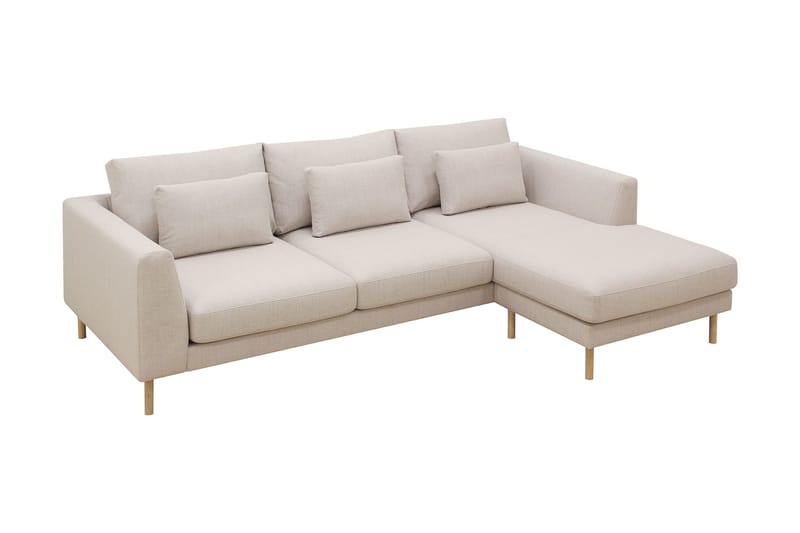 Florenz 3-sits Högervänd L-formad Divansoffa i Tyg - Beige - Möbler - Soffa - Divansoffor & schäslongsoffa - 3 sits soffa med divan