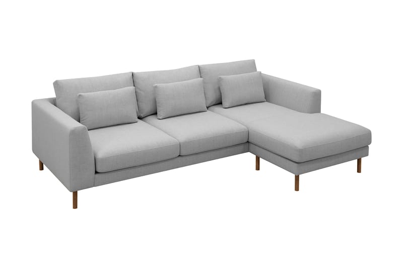 Florenz 3-sits Högervänd L-formad Divansoffa i Tyg - Ljusgrå - Möbler - Soffa - Divansoffor & schäslongsoffa