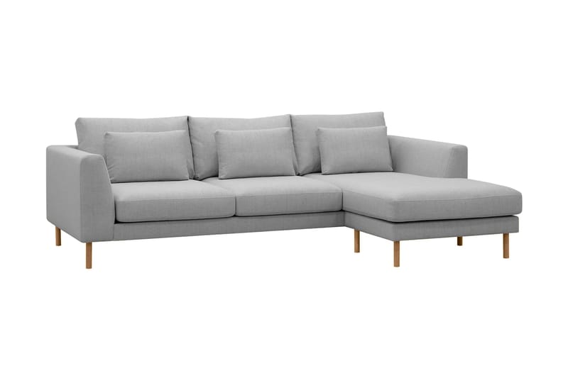 Florenz 3-sits Högervänd L-formad Divansoffa i Tyg - Ljusgrå - Möbler - Soffa - Divansoffor & schäslongsoffa - 3 sits soffa med divan