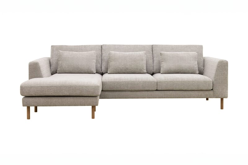 Florenz 3-sits Vänstervänd L-formad Divansoffa i Chenille - Grå / Beige - Möbler - Soffa - Divansoffor & schäslongsoffa