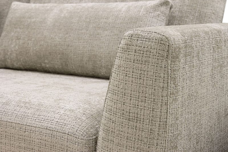 Florenz 3-sits Vänstervänd L-formad Divansoffa i Chenille - Grå / Beige - Möbler - Soffa - Divansoffor & schäslongsoffa