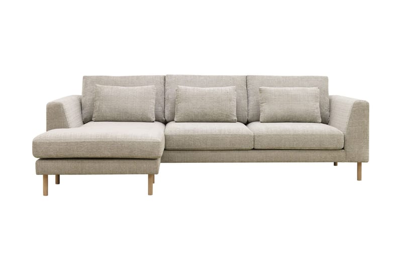 Florenz 3-sits Vänstervänd L-formad Divansoffa i Chenille - Grå / Beige - Möbler - Soffa - Divansoffor & schäslongsoffa