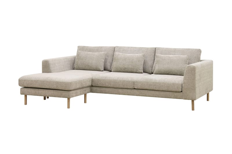 Florenz 3-sits Vänstervänd L-formad Divansoffa i Chenille - Grå / Beige - Möbler - Soffa - Divansoffor & schäslongsoffa